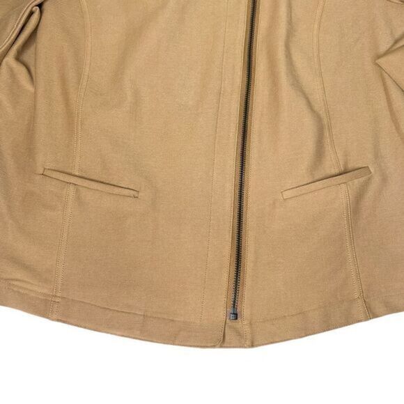 NIC+ZOE Moto Jacket Camel Color Cotton Blend Size Large‎ - Picture 6 of 9